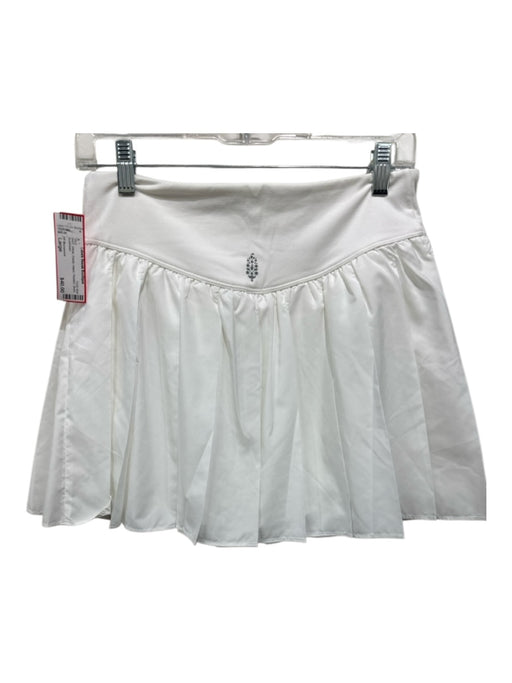 FP Movement Size Large White Elastic Waist Pleated Skort Skirt White / Large