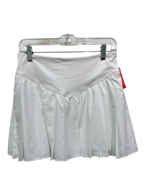 FP Movement Size Large White Elastic Waist Pleated Skort Skirt White / Large