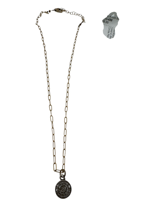 Gold & Silver 925 Sterling Silver Dainty Circle Pendant Lobster Clasp Necklace Gold & Silver