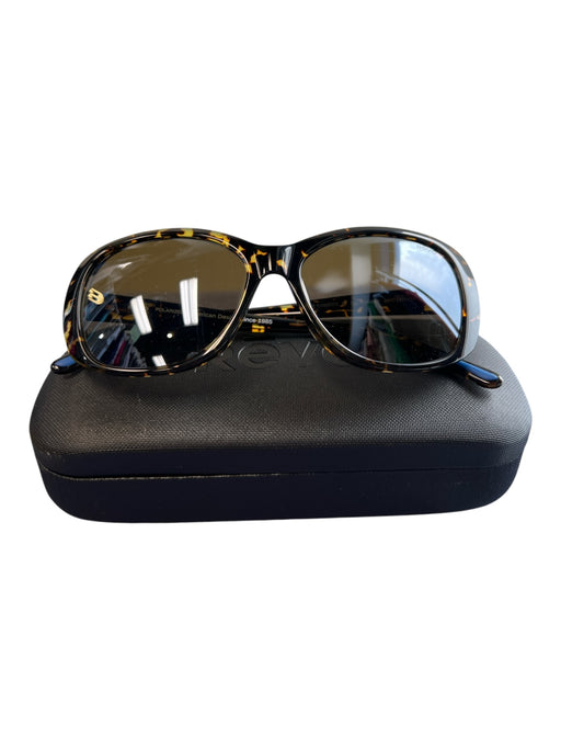 Revo tortoise Acrylic Rounded Lens Polarized Black Lens Sunglasses tortoise