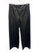 Maeve Size 29 Black Polyurethane Zip Fly Wide Leg High leg Pants Black / 29