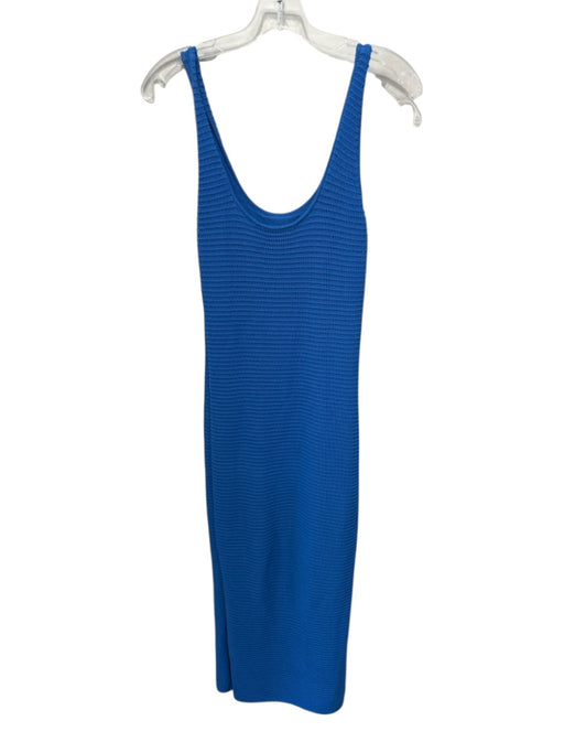 Frame Size S Blue Viscose Blend Knit Scoop Neck Sleeveless Maxi Dress Blue / S