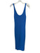 Frame Size S Blue Viscose Blend Knit Scoop Neck Sleeveless Maxi Dress Blue / S