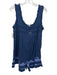 Intimately Free People Size S Navy Blue & Purple Cotton Embroidered Romper Navy Blue & Purple / S