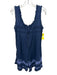 Intimately Free People Size S Navy Blue & Purple Cotton Embroidered Romper Navy Blue & Purple / S