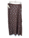 FP One Size L Brown & Blue Cotton Blend Lace Asymmetric Tiered Maxi Skirt Brown & Blue / L