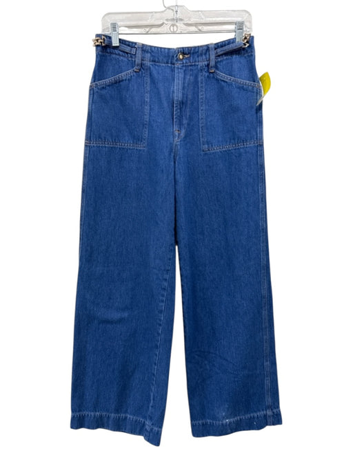 Favorite Daughter Size 29 Medium Wash Cotton Chain Detail High Rise Jeans Medium Wash / 29