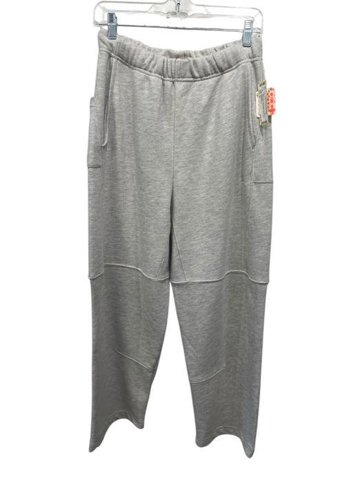 FP Movement Size S Gray Cotton Blend Heathered Elastic Waist Drawstring Pants Gray / S