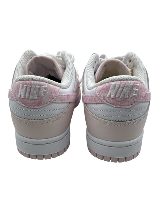 Nike Shoe Size 8.5 Pink & White Leather Upper lace up Low Top Sneakers Pink & White / 8.5