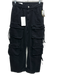 Zara Size 29 Black Cotton Denim Cargo Pockets Button & Zip Fly Wide Leg Jeans Black / 29