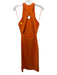 A.L.C. Size S Orange Viscose Sleeveless High Neck Cut Out back Midi Dress Orange / S