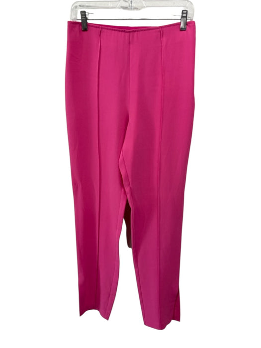 Cinq a Sept Size 8 Hot pink Triacetate Blend Zip Close Pintuck Straight Pants Hot pink / 8