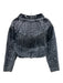 Caroline Constas Size XS Dark Wash No Fabric Tag Fringe Snap Button Denim Jacket Dark Wash / XS