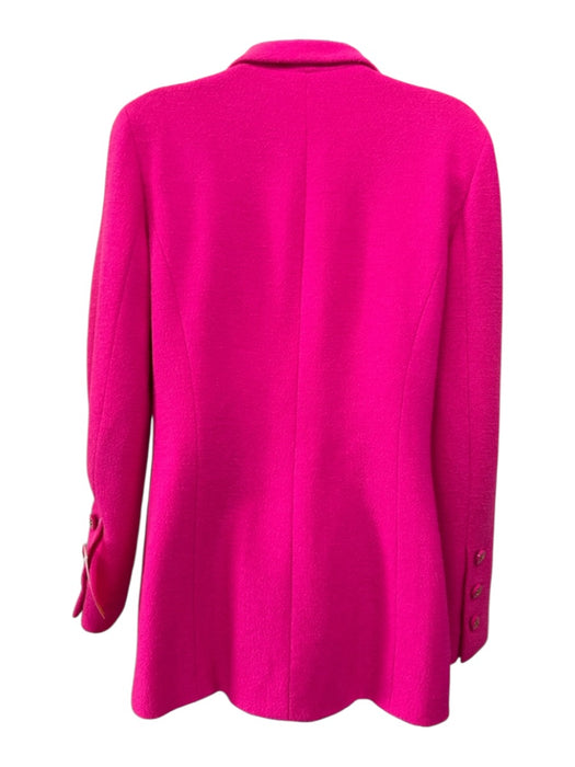 Chanel Size Est S Hot pink Wool Blend One Button Lapels 4 Pocket Blazer Hot pink / Est S