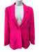 Chanel Size Est S Hot pink Wool Blend One Button Lapels 4 Pocket Blazer Hot pink / Est S
