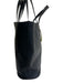 Anine Bing Black Leather Magnetic Closure Double Handle Tote Embossed Logo Bag Black / L