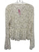 Free People Size Small Cream White Cotton Blend Long Flare Sleeve Sheer Top Cream White / Small