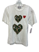 PLAY Comme des Garcons Size Medium White, Green, Red Cotton Short Sleeve Tee Top White, Green, Red / Medium