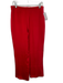 Richard Tyler Size 12 Red Silk Back Zip Straight Leg Satin Pants Red / 12
