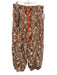 FP Movement Size L Brown, White, Orange Nylon Elastic Drawstring Waist Pants Brown, White, Orange / L