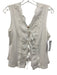 Free People Size L White Cotton & Elastane Sleeveless Eyelet Lace Midi Skirt Set White / L