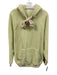 Free People Size S Green Cotton Rope Drawstring Terry Cloth Hood Sweater Green / S