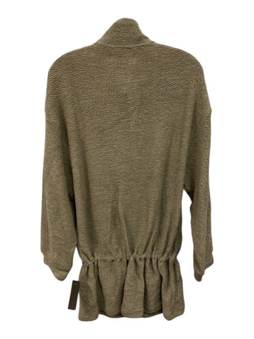 Free-est Size S Pale Green Cotton Blend Button Front Drawstring Waist Dress Pale Green / S