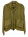 We The Free Size S Green Cotton Zip Front Long Sleeve Patch Pocket Faded Jacket Green / S