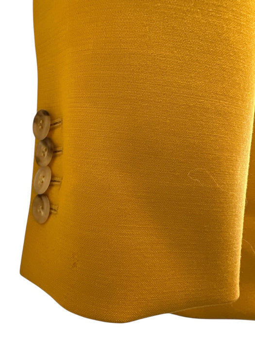 Gabriela Hearst Size 40 Yellow Wool Blend Double Breasted Flap Pockets Blazer Yellow / 40