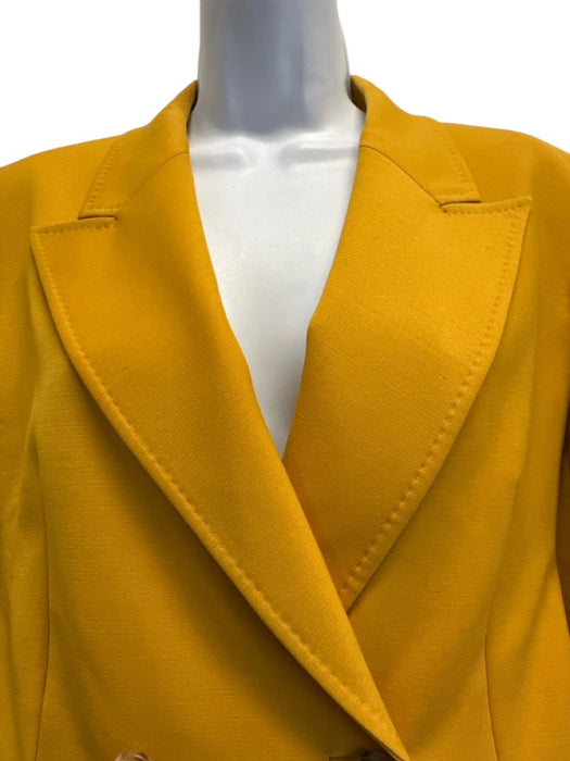 Gabriela Hearst Size 40 Yellow Wool Blend Double Breasted Flap Pockets Blazer Yellow / 40