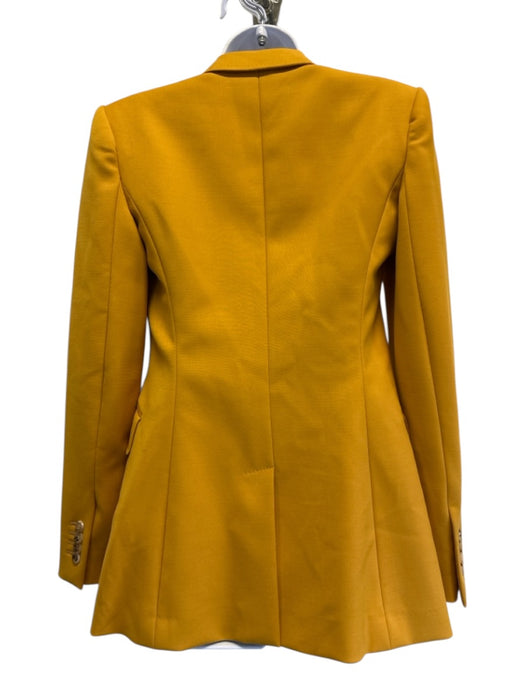 Gabriela Hearst Size 40 Yellow Wool Blend Double Breasted Flap Pockets Blazer Yellow / 40