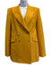 Gabriela Hearst Size 40 Yellow Wool Blend Double Breasted Flap Pockets Blazer Yellow / 40