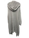 Free People Size S Light Gray Cotton Blend Open Knit Hooded Sweater Coat Coat Light Gray / S