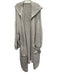 Free People Size S Light Gray Cotton Blend Open Knit Hooded Sweater Coat Coat Light Gray / S