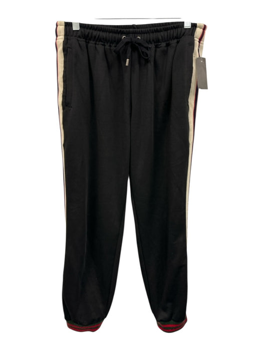 Gucci AS IS Size L Black & Multi Cotton Striped Pants Black & Multi / L