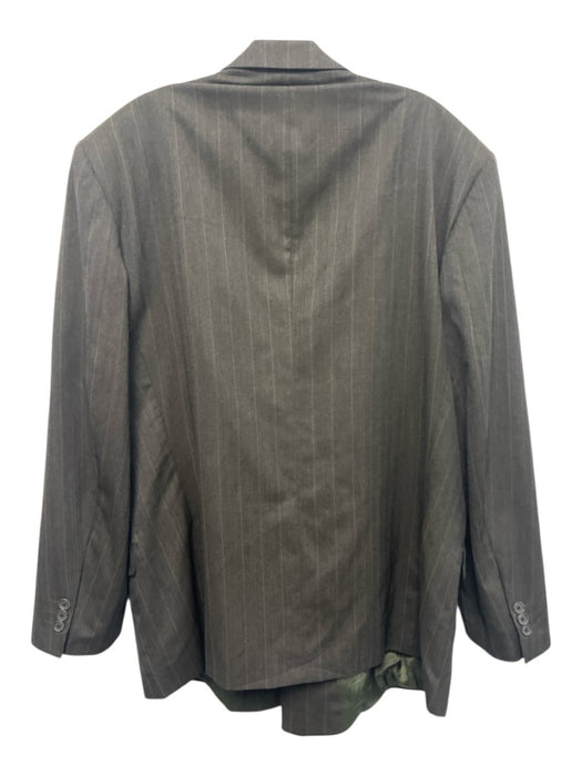 Yves Saint Laurent Size Large Dark Green Worsted Wool Pinstripe Blazer Dark Green / Large