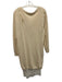 Twinset Size S Cream Wool Blend V Neck Zip Detail Lace Detail Dress Set Cream / S