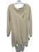 Twinset Size S Cream Wool Blend V Neck Zip Detail Lace Detail Dress Set Cream / S