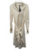 Johanna Ortiz Size 6 Cream Cotton Blend Button Front V Neck Long Sleeve Wrap Top Cream / 6