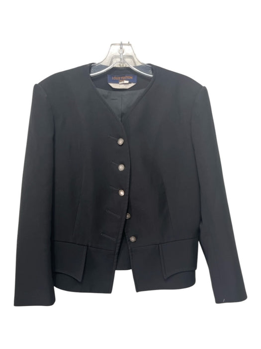 Louis Vuitton Uniformes Size 44 Black Polyester Button Flap Long Sleeve Jacket Black / 44