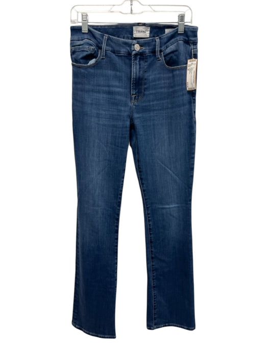 Frame Size 28 Medium Wash Cotton Zip Fly Flare Jeans Medium Wash / 28