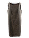 Lafayette 148 Size 12 Bronze & Beige Sleeveless Back Zip Textured Dress Bronze & Beige / 12