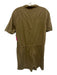 XiRENA Size XS Olive Green Cotton Drawstring Waist Short Sleeve Pockets Romper Olive Green / XS
