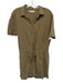 XiRENA Size XS Olive Green Cotton Drawstring Waist Short Sleeve Pockets Romper Olive Green / XS