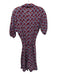 XiRENA Size S Purple, Red, White Cotton Floral Button Down Sash Romper Purple, Red, White / S