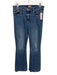 Mother Size 29 Medium Wash Cotton Blend Raw Hem Whiskering Bootcut Jeans Medium Wash / 29