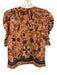 Ulla Johnson Size 4 Pink, Orange, Teal Cotton abstract flowers Keyhole Back Top Pink, Orange, Teal / 4