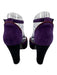 Stuart Weitzman Shoe Size 6 Red, Purple, Black Leather Suede Peep Toe Pumps Red, Purple, Black / 6