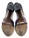 Stuart Weitzman Shoe Size 6 Red, Purple, Black Leather Suede Peep Toe Pumps Red, Purple, Black / 6