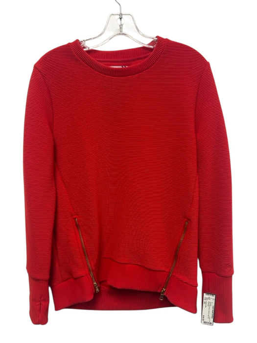 Addison Bay Size XS Red Long Sleeve Ribbed Side Zip Sweater Red / XS